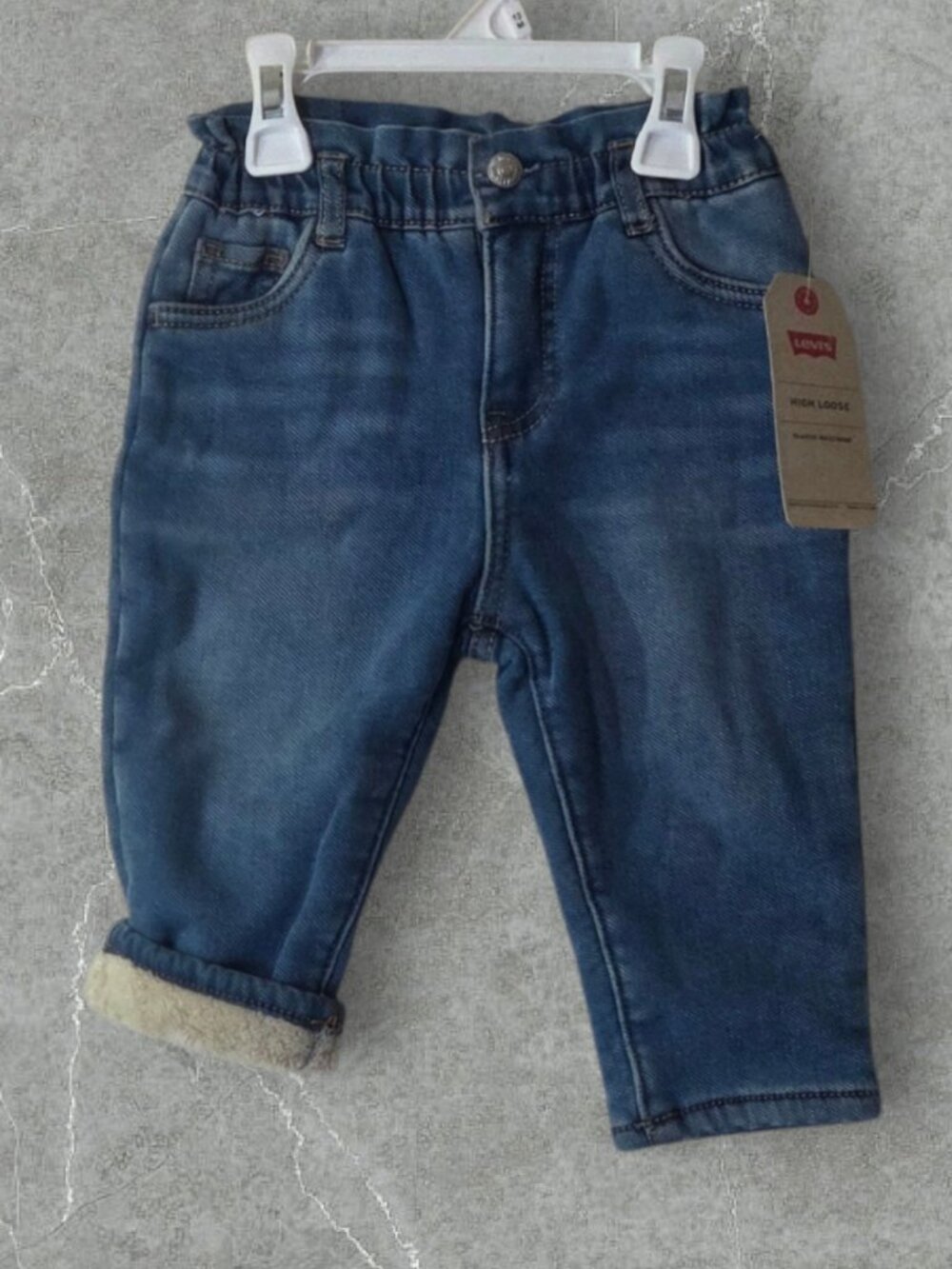 NWT Levi's High Loose Jeans Paperbag Waist Medium Wash Denim